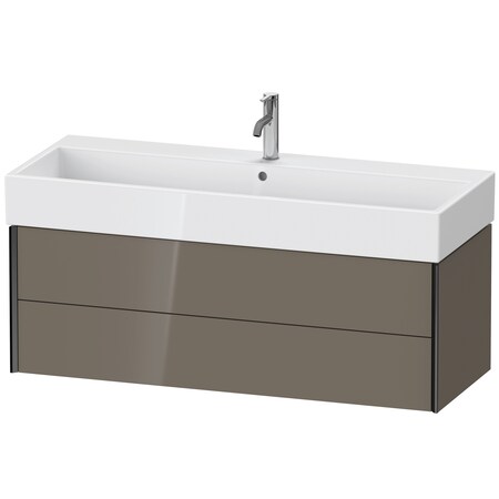 Duravit Xviu Wall-Mounted Vanity Unit Flannel Gray High Gloss XV43380B289